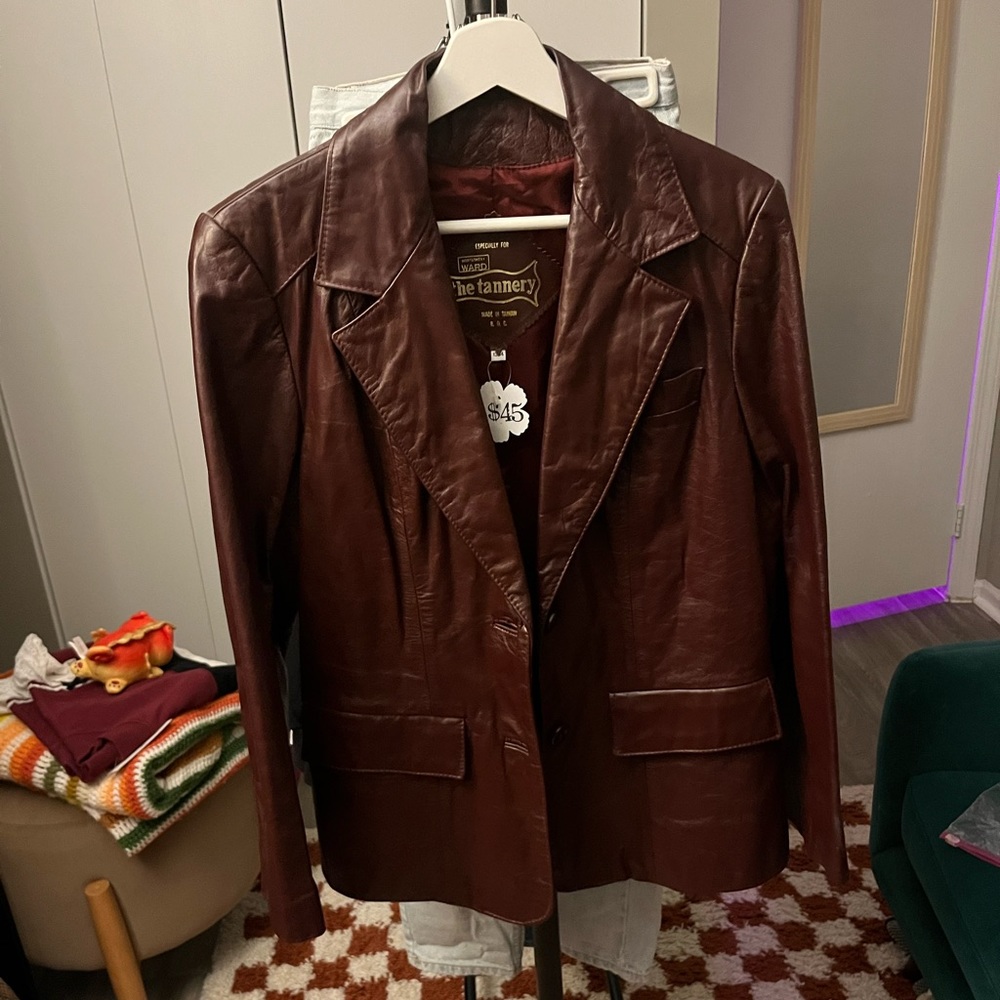 Vintage leather blazer